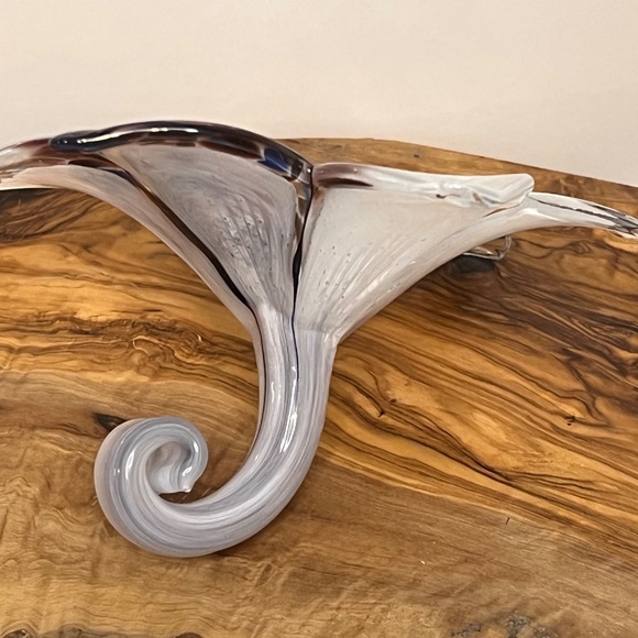 Italian Murano Hand Blown Art Glass Flower Made in Italy VTG 5.5” - Picture 5 of 14